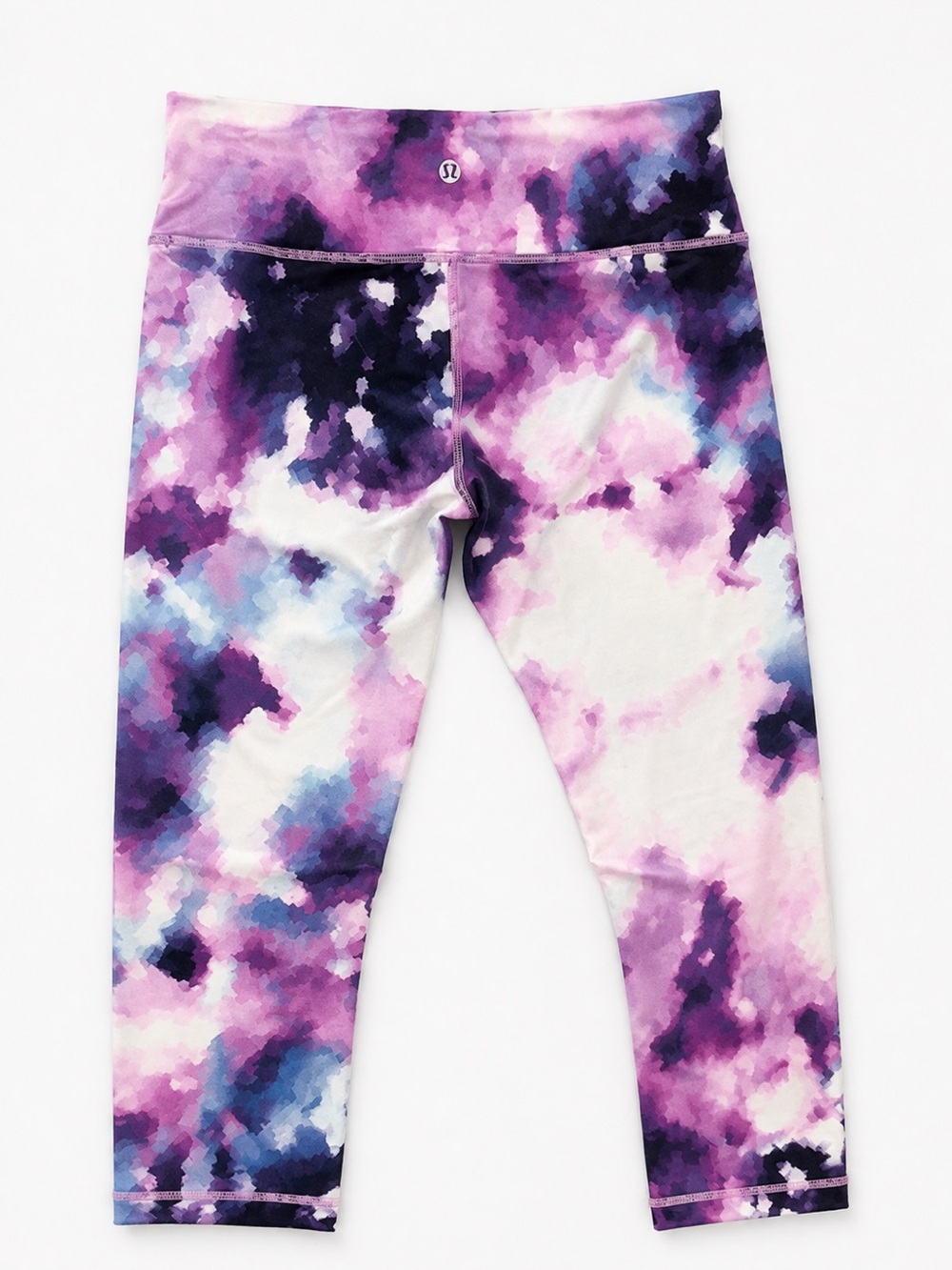 Lululemon Wunder Under Crop III Leggings Blooming Pixie SQOI Purple Pink Size 6